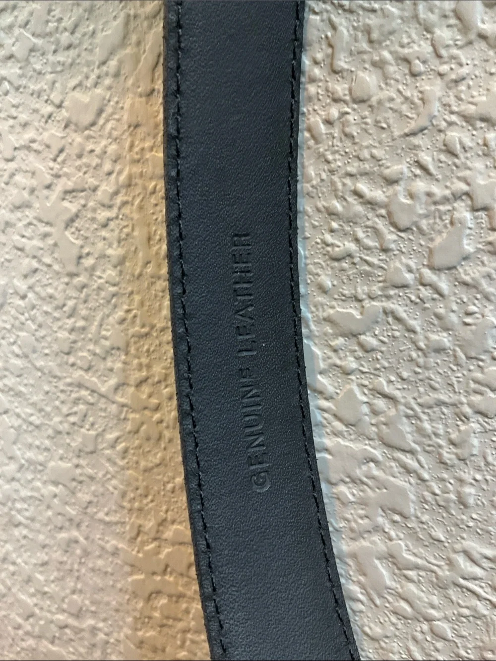 Ralph Lauren Black Leather Belt Strap with Gold RL Accent